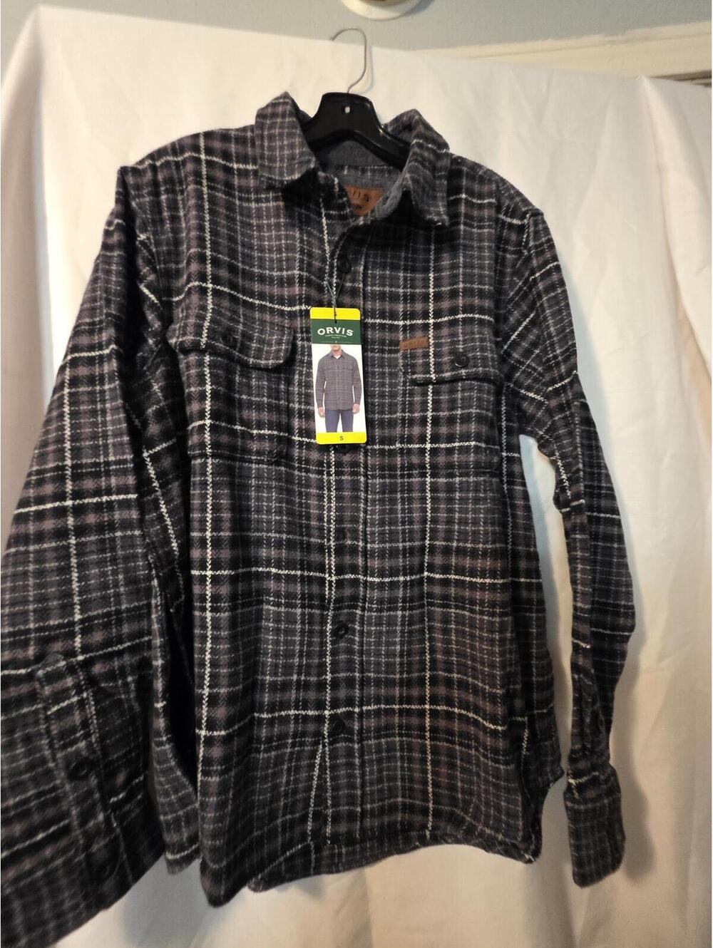 Orvis Men's Plaid Button-Up Shirt Jacket
